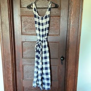Altar PDX Midnight Gingham Tie Waist Jumpsuit
